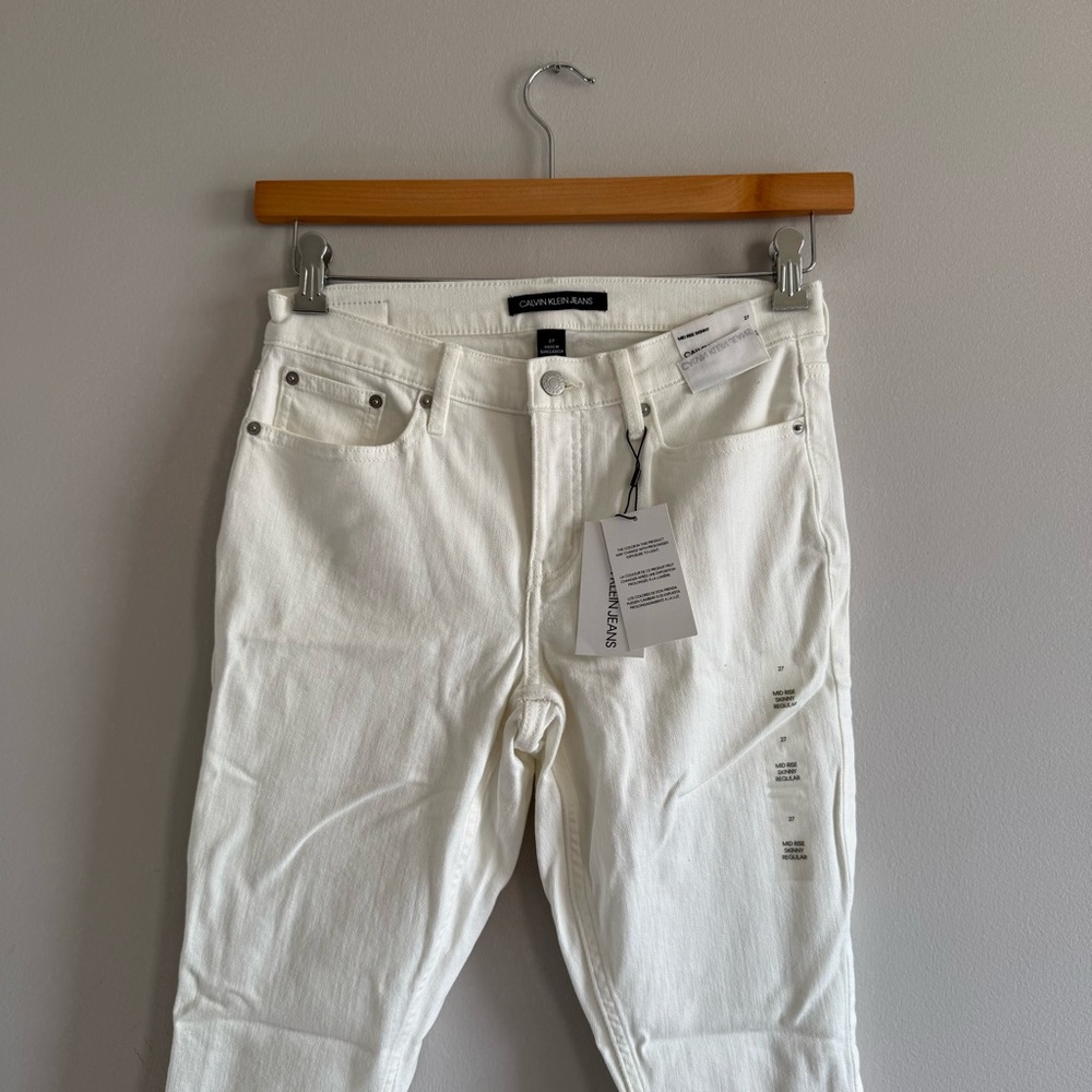 CALVIN KLEIN JEANS Mid-rise rise Skinny Regular Jeans Women Size 27 - Picture 3 of 15
